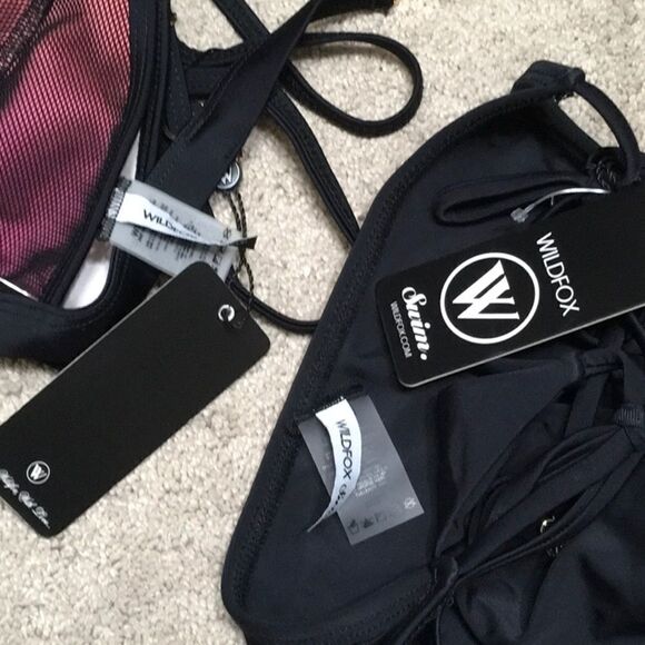 New. WILDFOX rainbow mesh bikini set. L-top/M-bottom - Picture 6 of 6